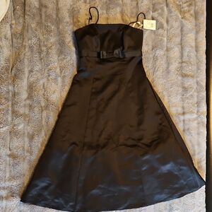 Elegant Black Satin Dress
